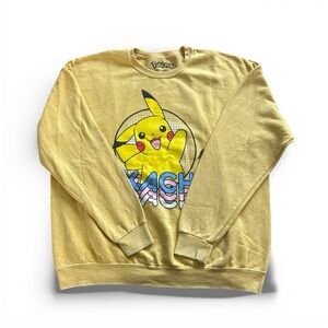 [Pokemon] Yellow Pikachu Crewneck Sweatshirt